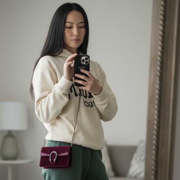 Gucci Velvet Super Mini Dionysus Shoulder Bag EUC! With Box, Dustbag, & Ribbon! - Picture 4 of 16